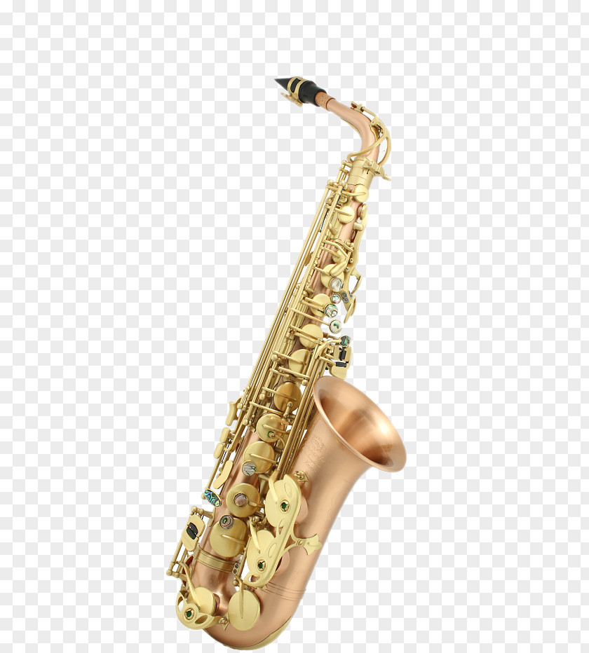 Drawing Gold And Copper Saxophone Baritone Musical Instrument Wind PNG