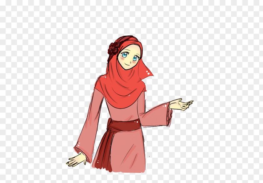 Hijab Muslim Islam Cartoon PNG