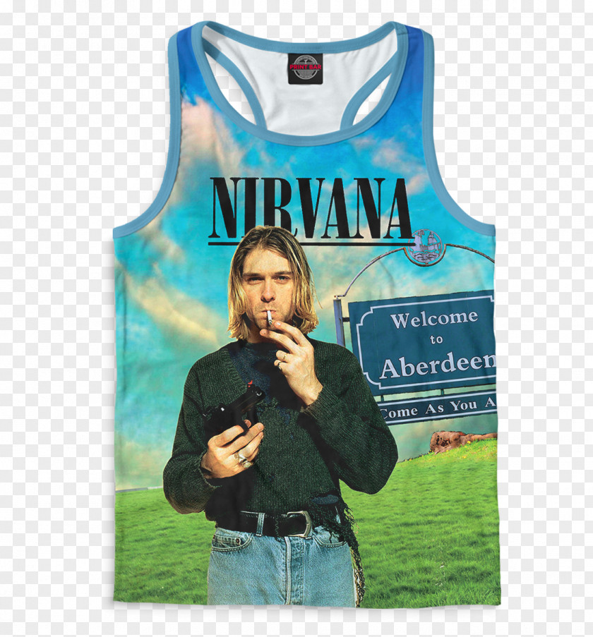 Kurt Cobain T-shirt Sleeveless Shirt Outerwear Autograph PNG