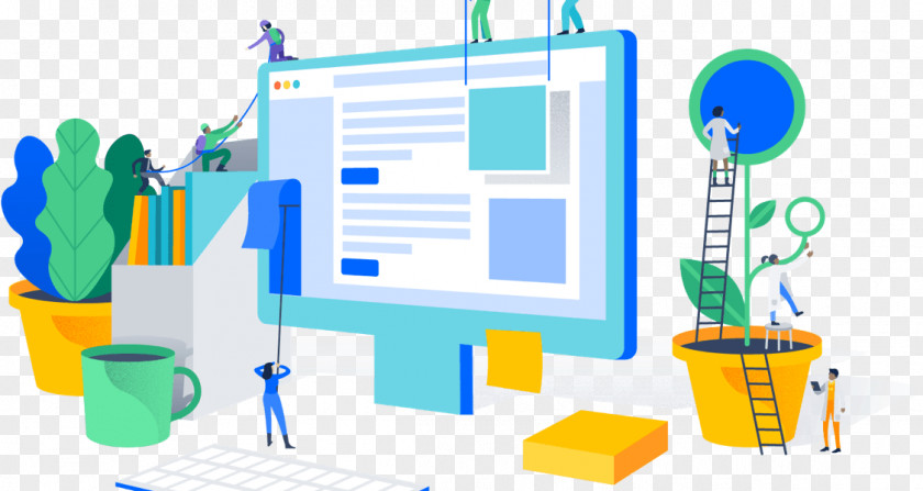 Marketing Illustration Landing Page Illustrator Web PNG