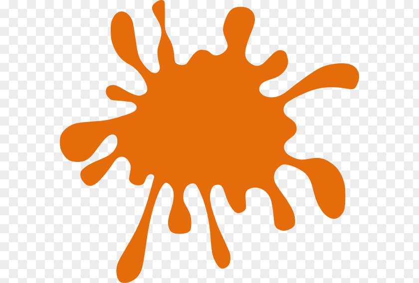 Orange Splat Cliparts Paint Splash Clip Art PNG