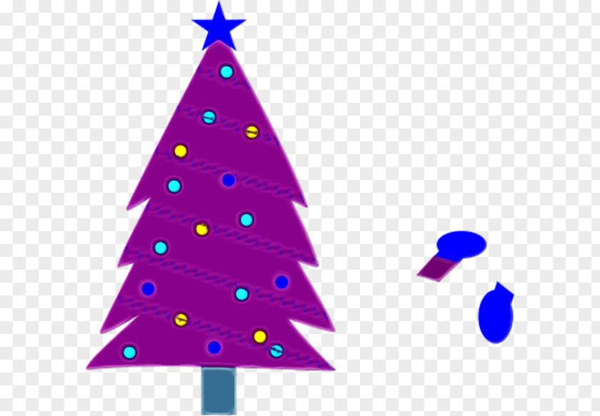 Spruce Magenta Christmas Lights Cartoon PNG