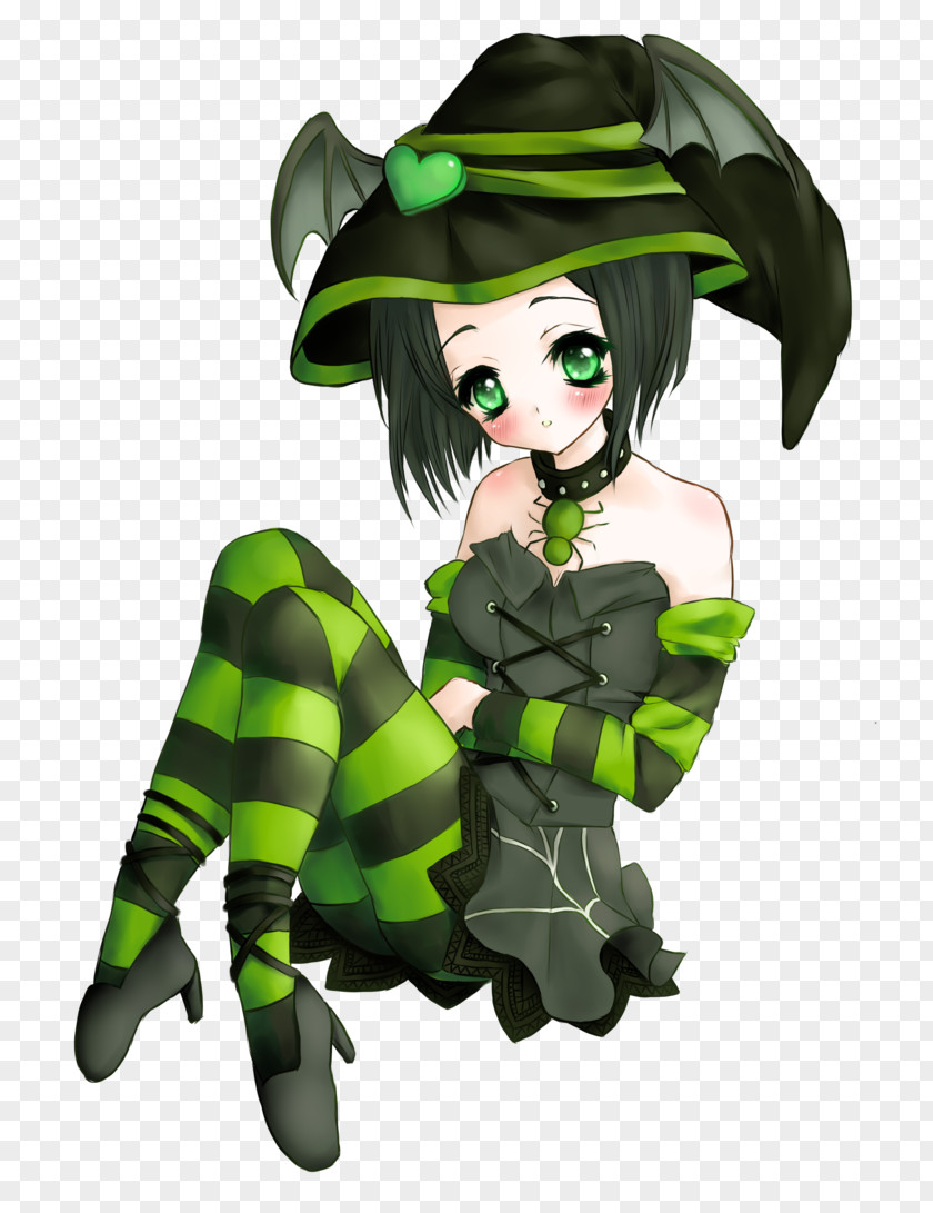 Anime Green Witch Cartoon PNG witch Cartoon, clipart PNG
