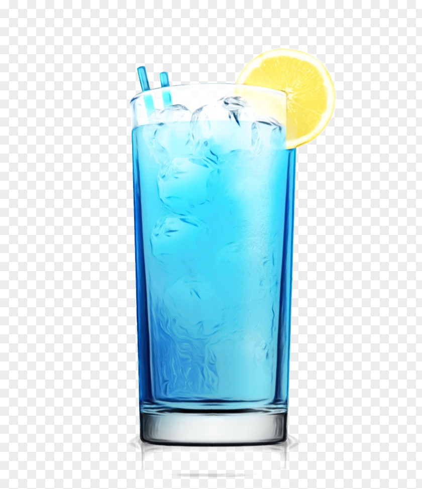 Blue Hawaii Cocktail Garnish Bay Breeze Vodka Tonic Rickey PNG