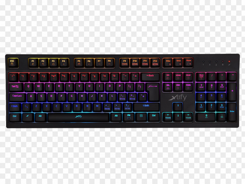 Computer Mouse Keyboard Xtra Xtrfy K2-RGB Mechanical Gaming Kailh Red Switches UK Layout RGB Color Model Keypad PNG