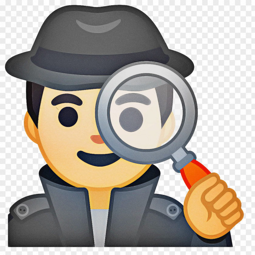 Construction Worker Hat Detective Emoji PNG