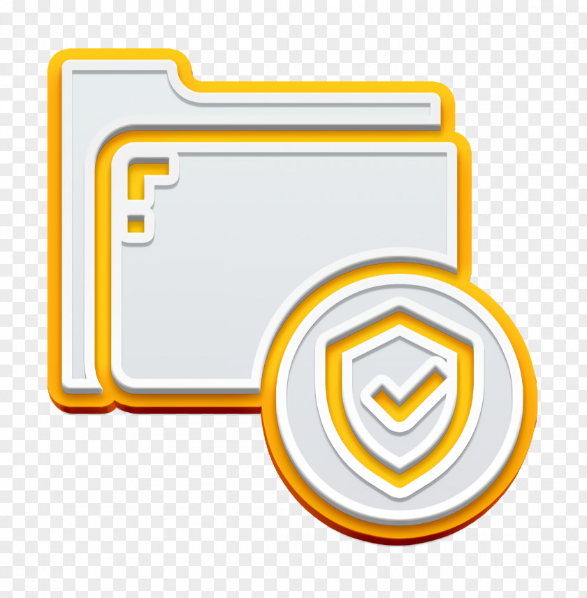 Folder And Document Icon Secure Encrypted PNG
