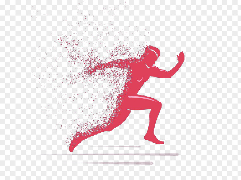 Man Silhouette Running Back Sport Gift PNG