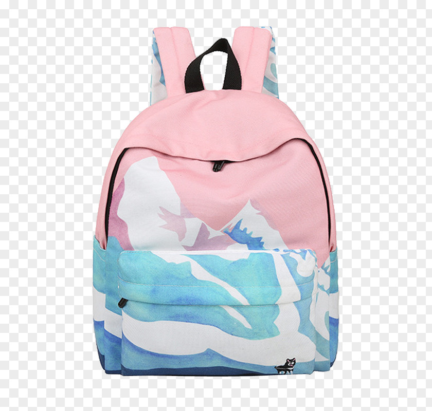 Beauty Face Backpack Pastel Bag Travel Hand Luggage PNG