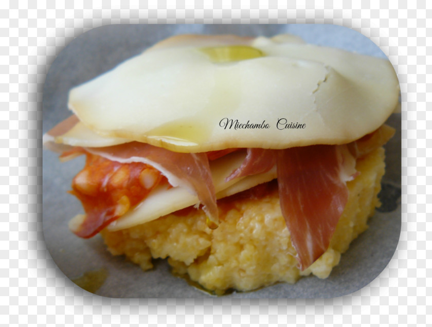 Breakfast Sandwich Ham And Cheese Polenta Recipe PNG