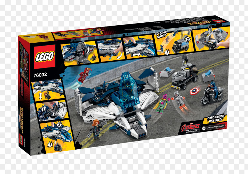 Lego Marvel Super Heroes Marvel's Avengers 2 Ultron LEGO 76032 The Quinjet City Chase PNG