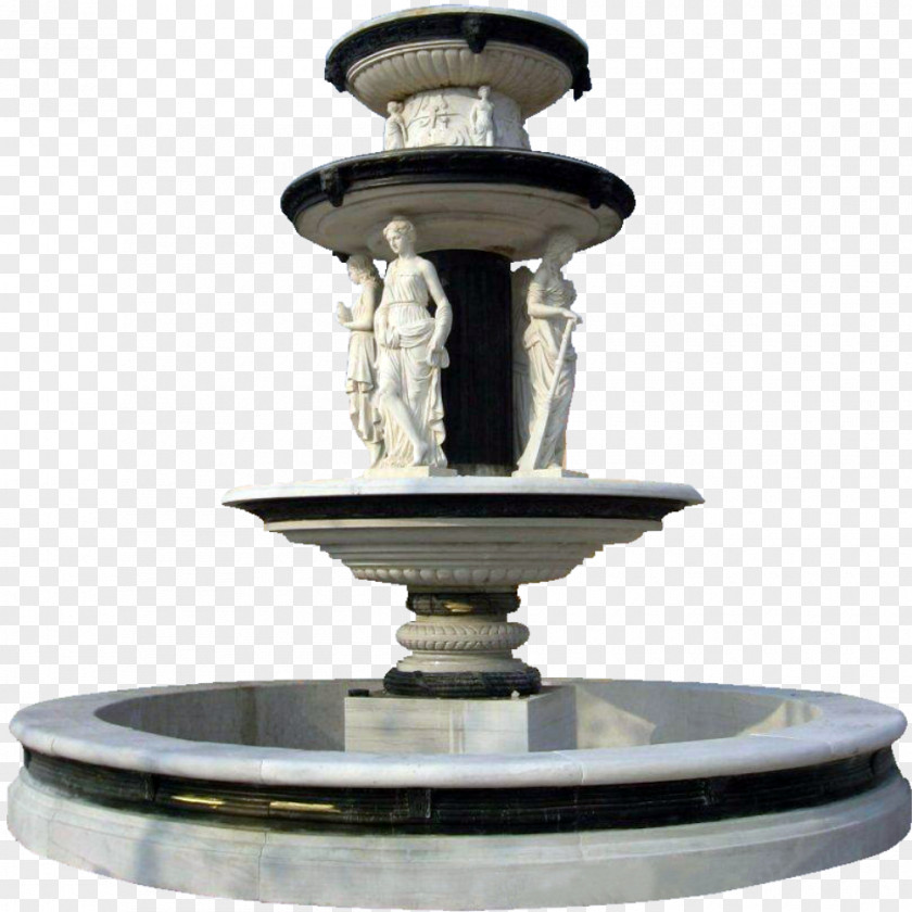 Marble Pattern Fountain Water Feature Klassicheskiye Yard PNG