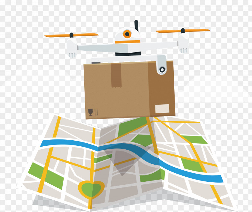 Send Goods On A Map Euclidean Vector PNG