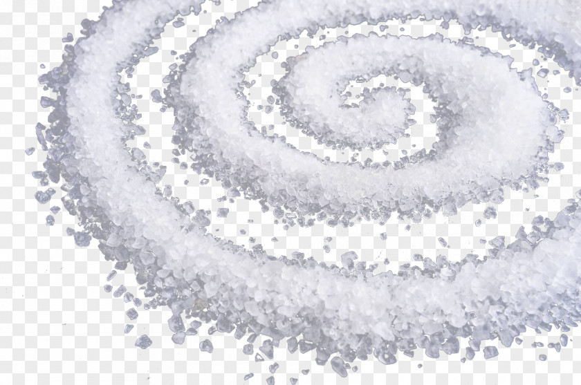 White Coarse Salt Whirlpool Material Pattern PNG