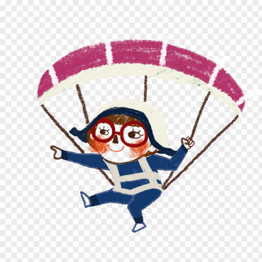 Children Parachute Cartoon Adobe Illustrator PNG