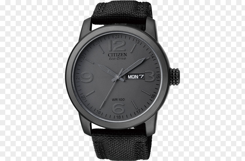 Pure Black Watch Citizen Male Table Eco-Drive Holdings Strap Jewellery PNG