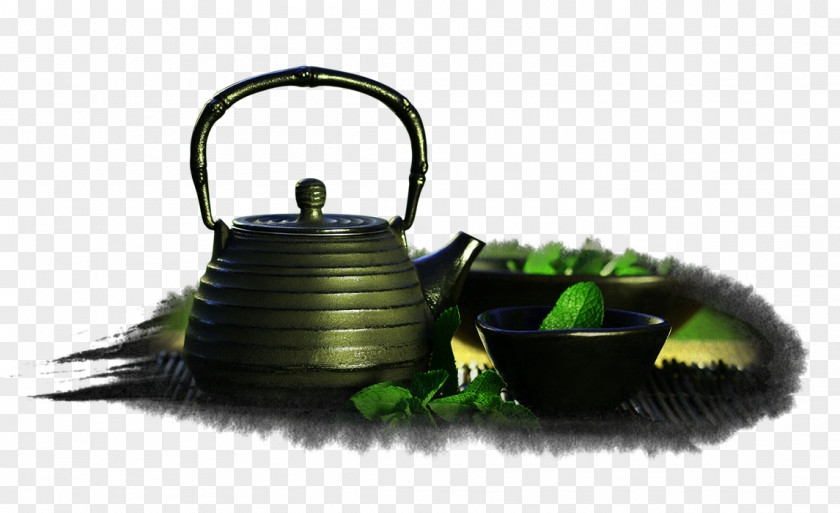 A Pot Of Anhua Black Tea Picture Material Green Camellia Sinensis Infusion Health PNG