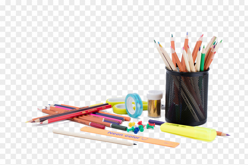 A Variety Of School Supplies Pencil PNG