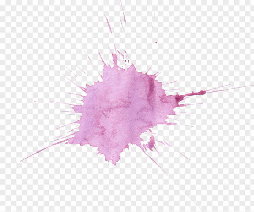 Watercolor Splash Painting Purple PNG