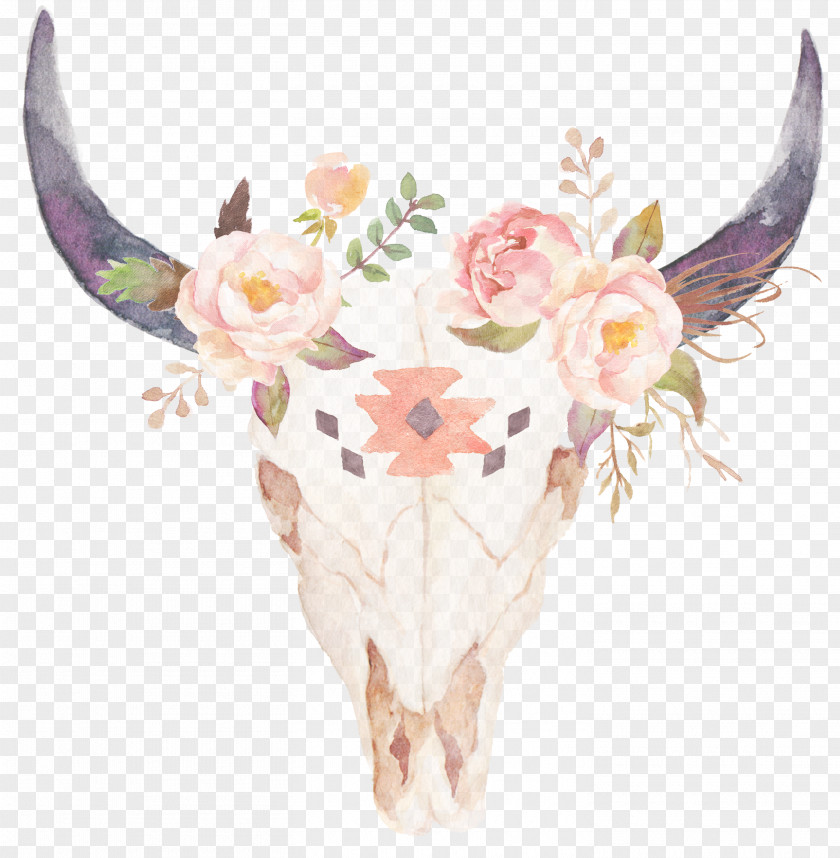 Wildflower Antler Pink Horn Flower Plant Wing PNG
