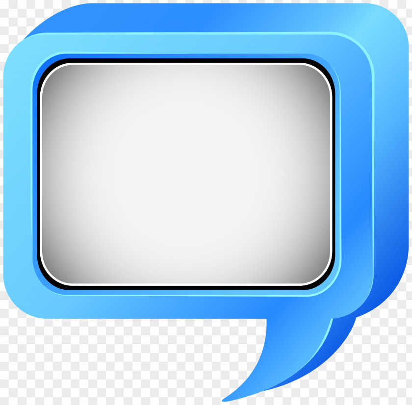 Bubble Speech Blue Clip Art Icon Text Display Device Multimedia PNG