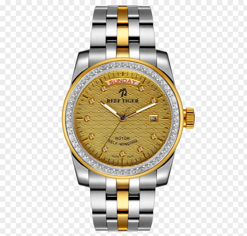 Gold Watch Strap Time PNG