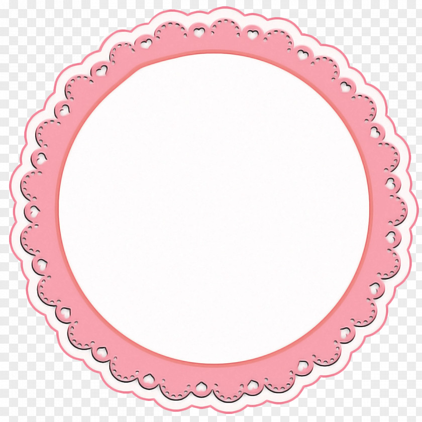 Oval Pink Circle Logo Template PNG