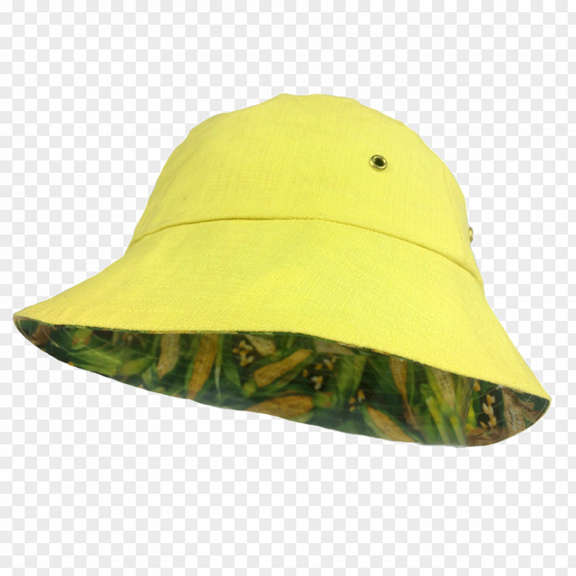 Yellow Maize Bowl Sun Hat PNG