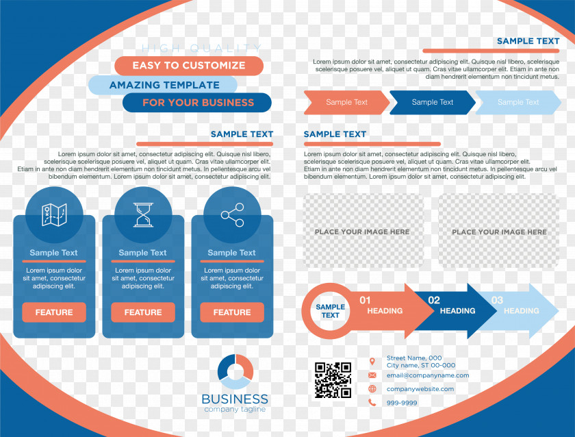 Blue Border Business Manual PNG