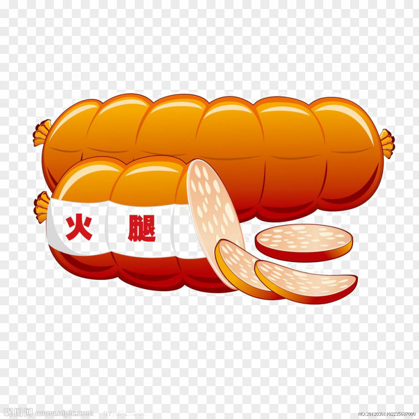 Cartoon Ham Sausage Steak Meat Bacon PNG