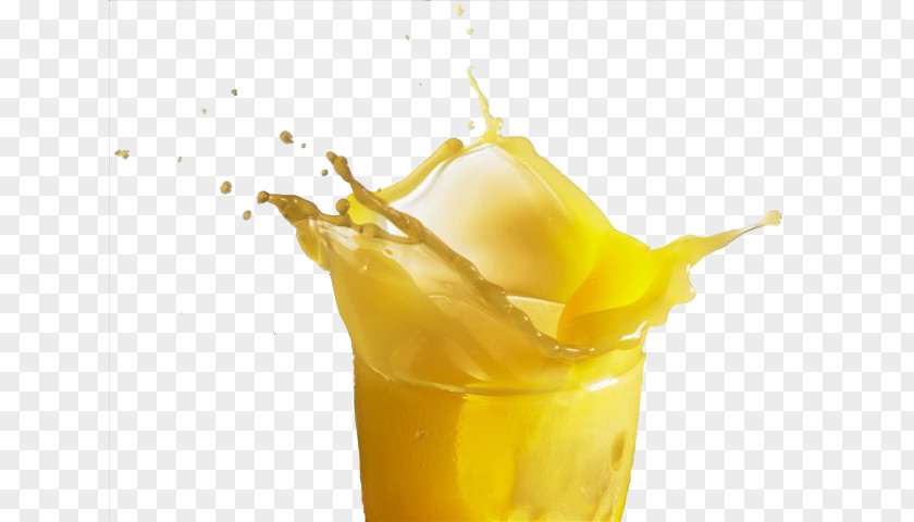 Yellow Splash Of Orange Juice Lemonade Fruit PNG
