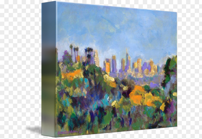 Park Trail Painting Acrylic Paint Flower Modern Art PNG