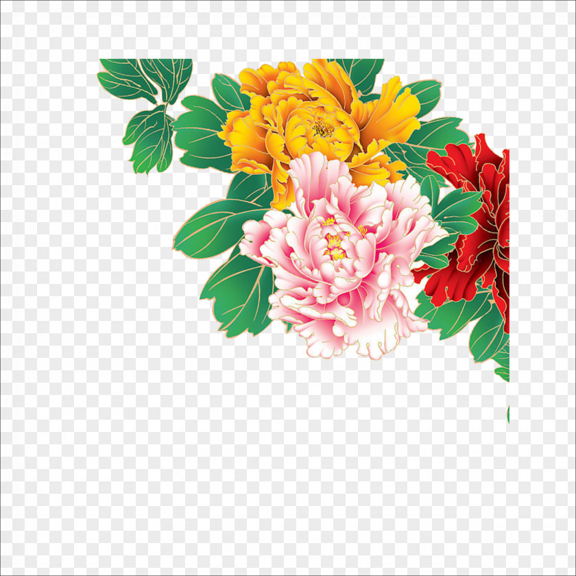 Peony Floral Design Moutan Flower PNG