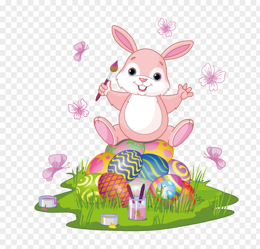 Vector Rabbit Eggs Easter Bunny Egg Clip Art PNG