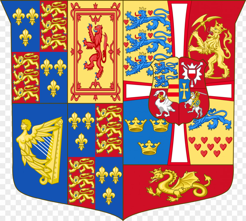 DENMARK Queen Consort Monarch Coronation Marriage Coat Of Arms PNG