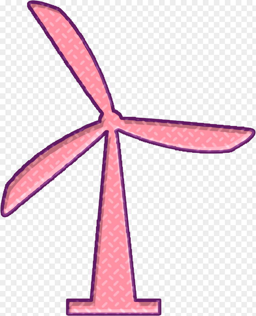 Icon Science And Technology Windmill Silhouette Variant PNG