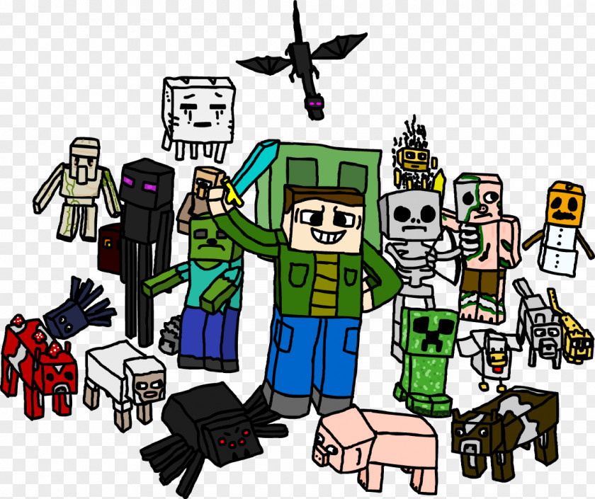 Mine-craft Minecraft Creeper Mob PNG