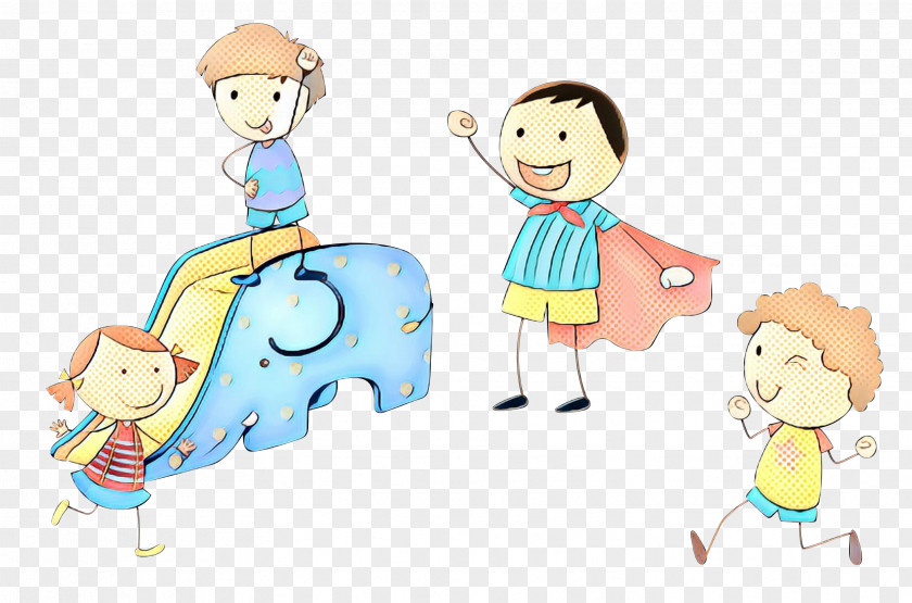 Playing With Kids Sharing Cartoon PNG