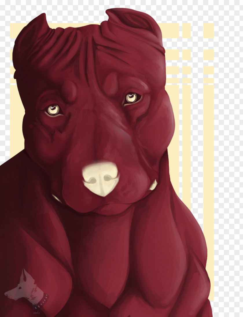 Cane Corso Snout Mouth Maroon Character Animated Cartoon PNG