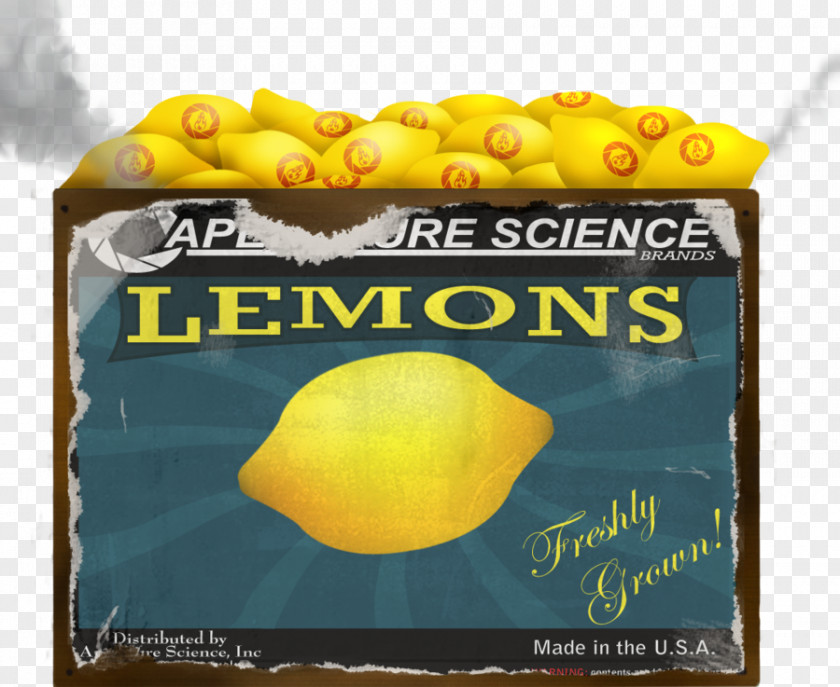Lemon Cave Johnson Portal 2 Citric Acid PNG