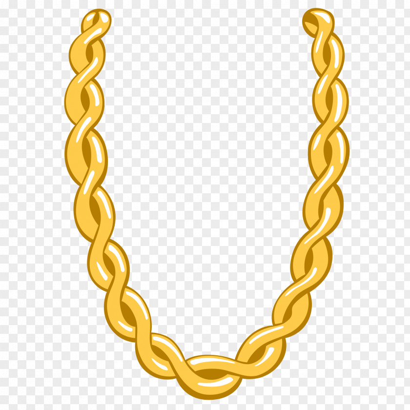 Necklace Rope Chain Gold Jewellery PNG