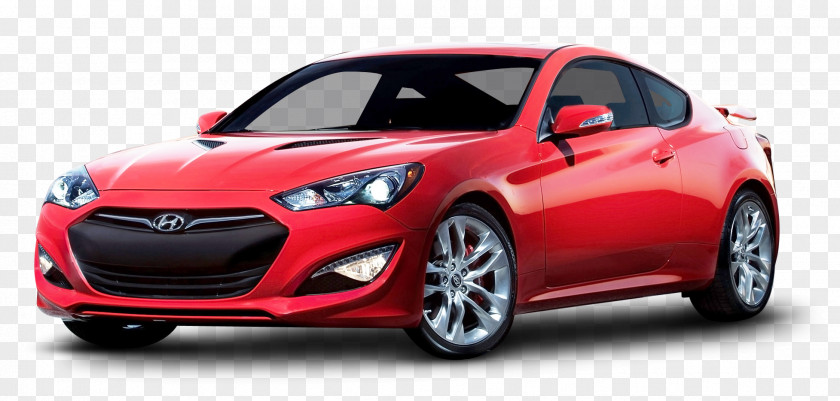 Red Hyundai Genesis Coupe Car Sports Veloster PNG
