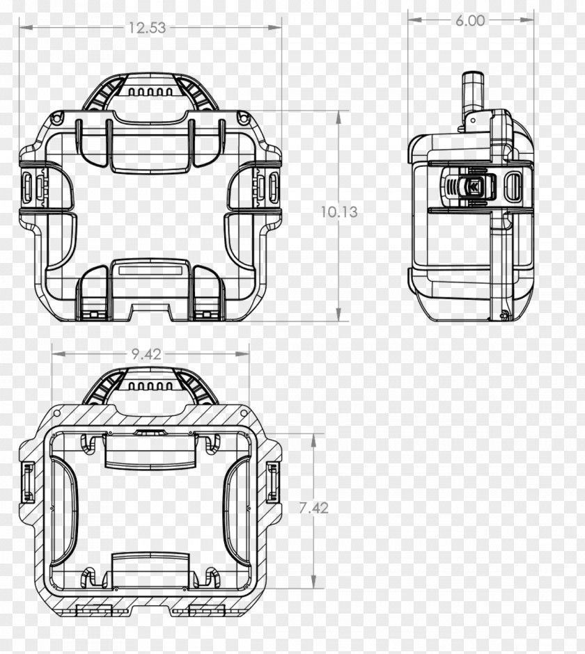 Dji Spark DJI Technical Drawing Unmanned Aerial Vehicle HardCases.ca PNG