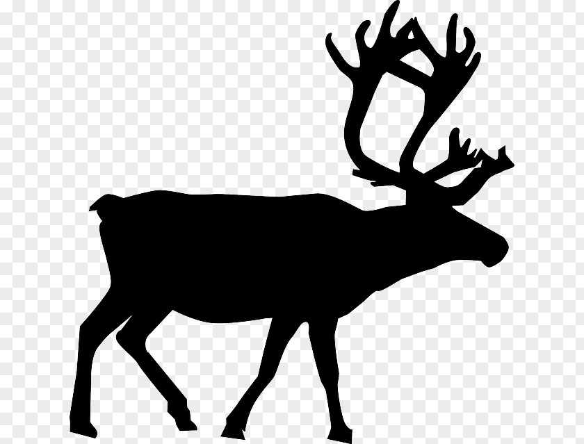 Moose Silhouette Vectors Reindeer Santa Claus Vector Graphics PNG