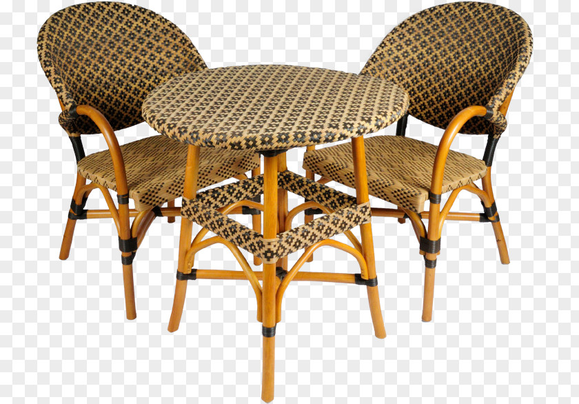 Table Chair Wicker Rotan Rattan PNG