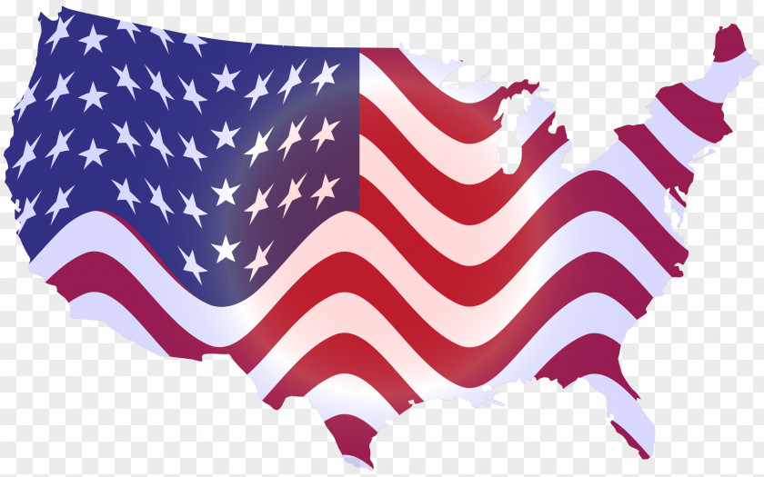 United States Flag Of The Map Clip Art PNG
