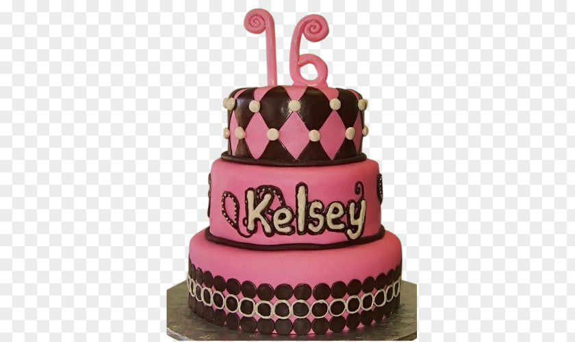 Birthday Cake Sweet Sixteen Princess Torte PNG