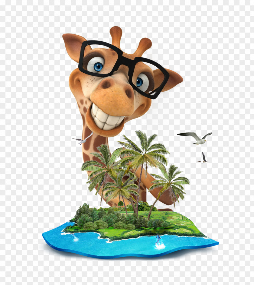Giraffe And The Beach Northern T-shirt Stock Photography Illustration Royalty-free PNG