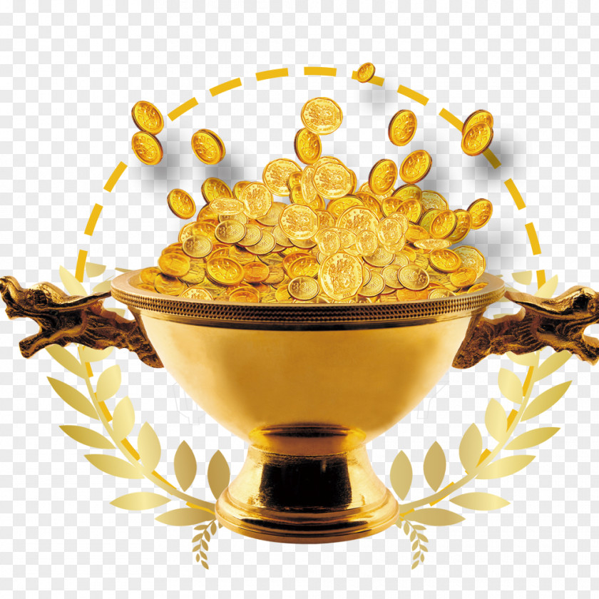 Gold Jar PNG