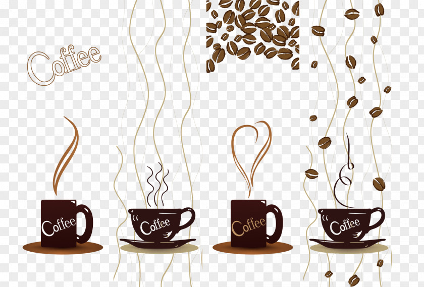 Vector Coffee Beans Espresso Cup Bean PNG